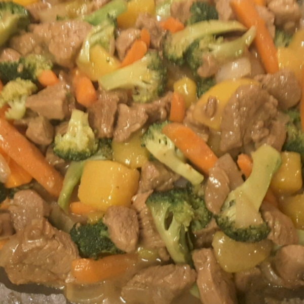 Pork with Peaches Stir-Fry