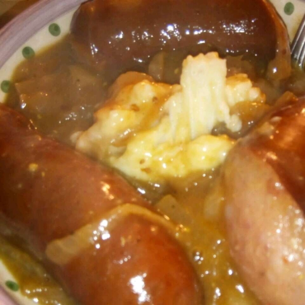 Onion Gravy for British Bangers and Mash