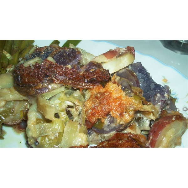 Stacey's Fabulous Purple Potato Gratin