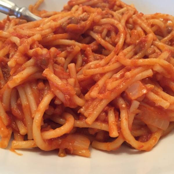 Tunisian Pasta with Lentils (Hlalem)