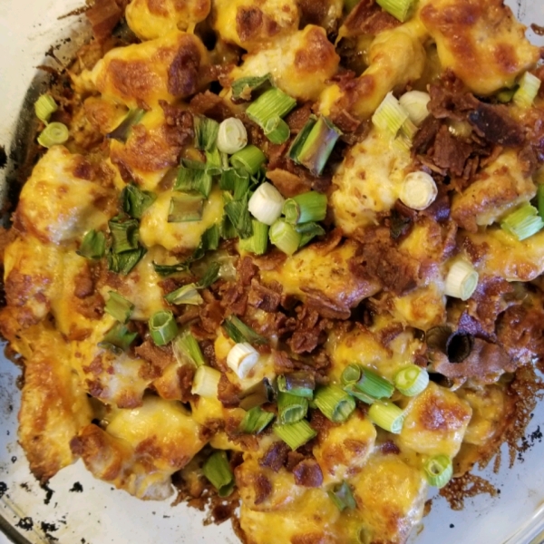 Buffalo Chicken and Roasted Potato Casserole