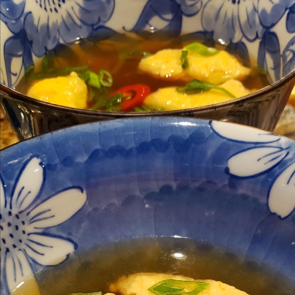 Naked Shrimp Dumplings in Dashi