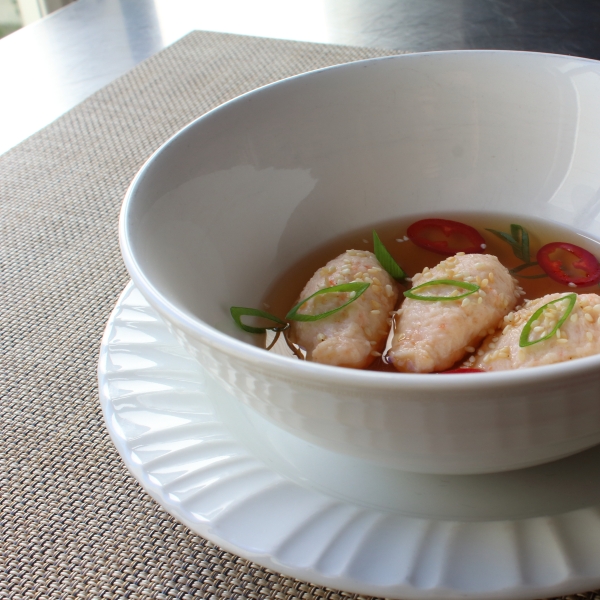 Naked Shrimp Dumplings in Dashi