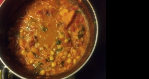 Sweet Potato, Spinach, and Halloumi Curry