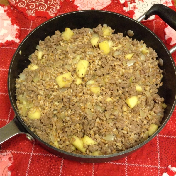 Farro Sausage Apple Skillet