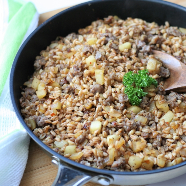 Farro Sausage Apple Skillet