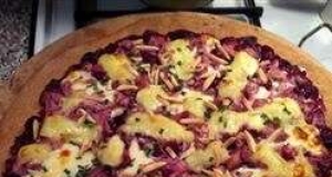 Chicken and Cranberry Pizza with Brie and Almonds