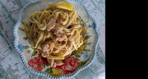Baked Lemon-Butter Salmon with Pasta
