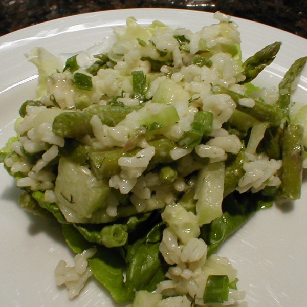 Rice, Asparagus and Cucumber Salad