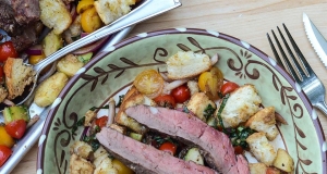 Panzanella Salad with Bison Flank Steak