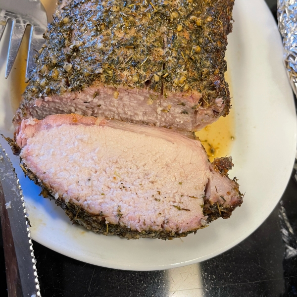 Rosemary and Garlic Smoked Pork Roast