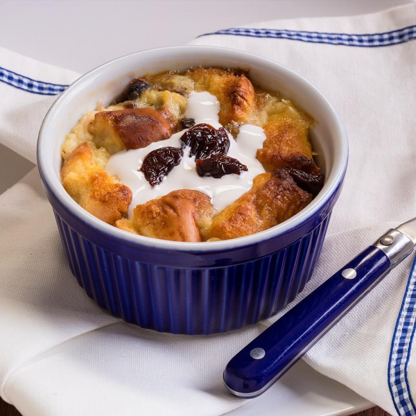 White Chocolate-Cherry Bread Pudding