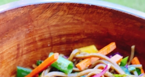 Cold Soba Noodles with Herbs and Mango
