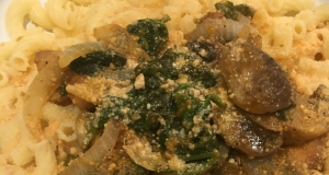 Scallops and Spinach Over Pasta