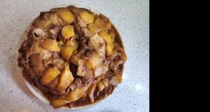 Peach Cobbler Upside-Down Pound Cake