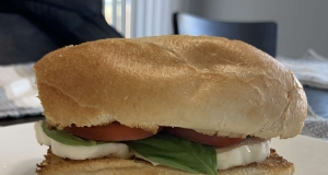 Basil, Tomato and Mozzarella Sandwich