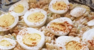 My Mom's Awesome Macaroni Salad (enough to feed a crowd!)