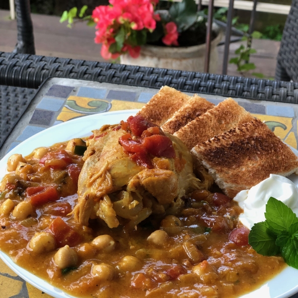 Instant Pot® Chicken Tagine with Apricots and Chickpeas