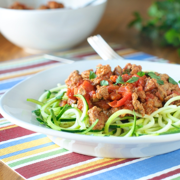 Chorizo Ragu with Spiralized Mexican Squash