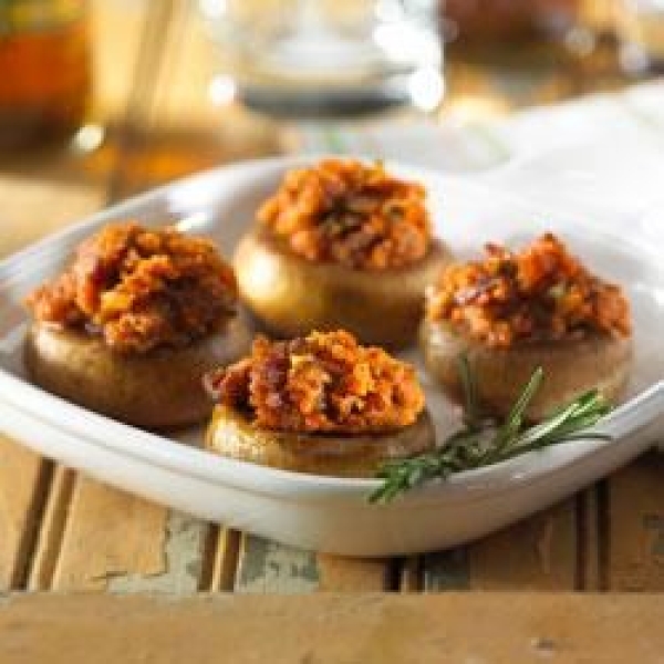 Spicy Sausage Stuffed Mushrooms