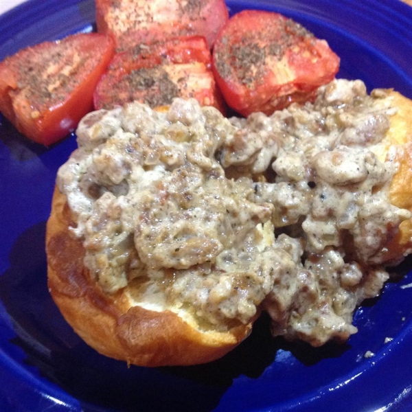 Italian Sausage Gravy and Biscuits