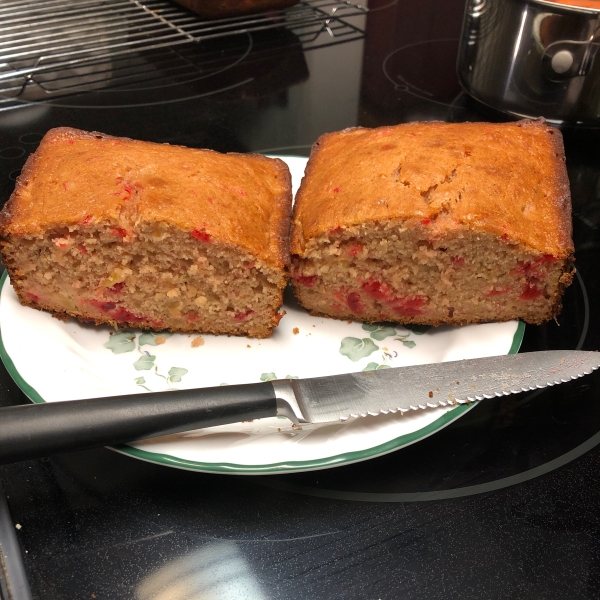 Cherry Pineapple Banana Bread