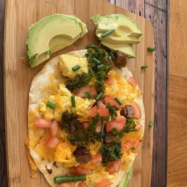 Easy Breakfast Pita Pizzas