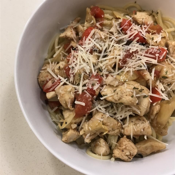 Pasta, Chicken and Artichokes