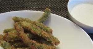 Crispy Green Beans with Horseradish-Wasabi Dip