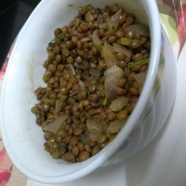 Braised Black Lentils
