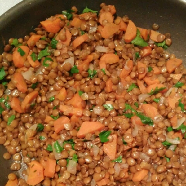 Braised Black Lentils
