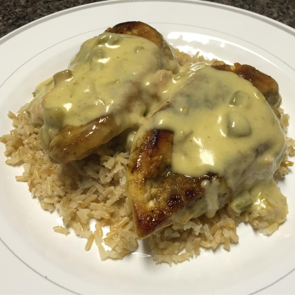 Chicken Creole with Chile Cream Sauce