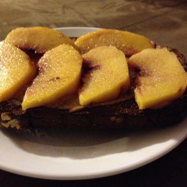Summertime Almond Butter and Peach Sandwich
