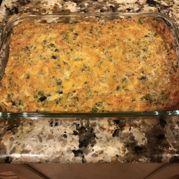 Cheesy Vegetarian Egg Bake