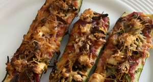 Grilled Zucchini Pizza with Goat Cheese