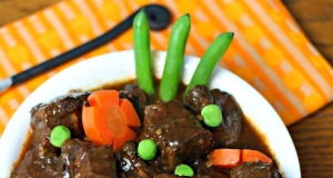 Beef Stew with Carrot Flowers