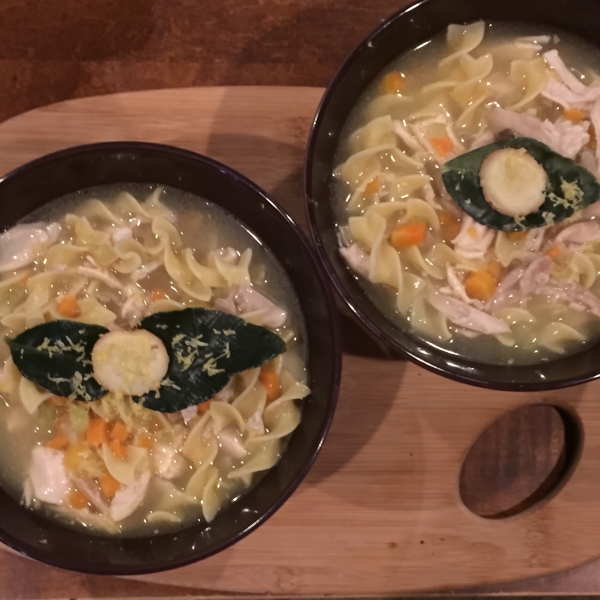 Lemon Ginger Chicken Noodle Soup