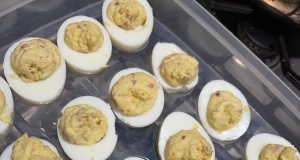 Bacon Cheddar Deviled Eggs