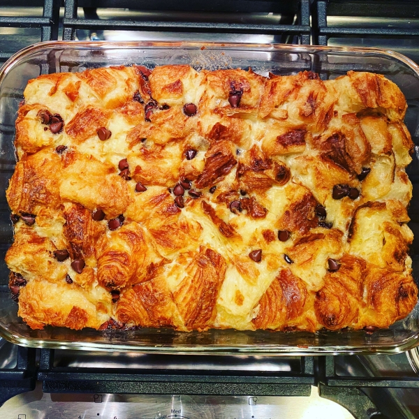 Chocolate Croissant Bread Pudding