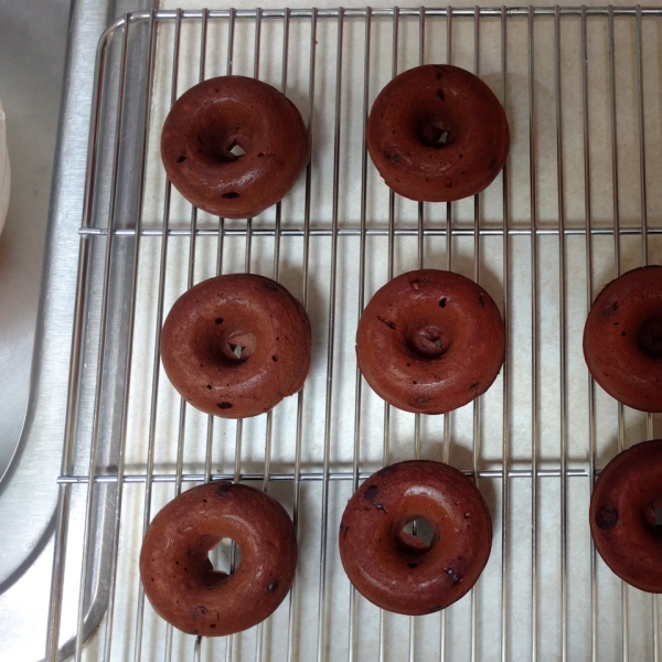 Baked Chocolate-Coffee Donuts