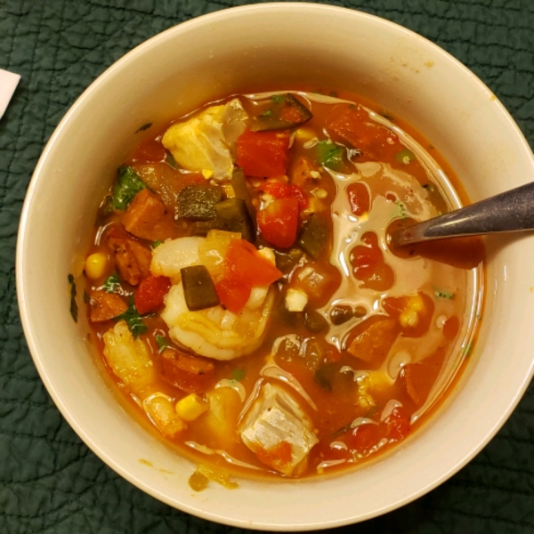 Spicy Tomato, Seafood, and Chorizo Stew