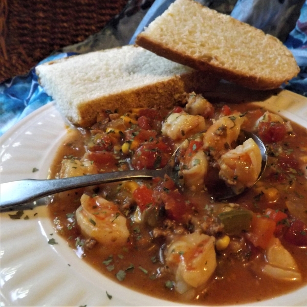 Spicy Tomato, Seafood, and Chorizo Stew