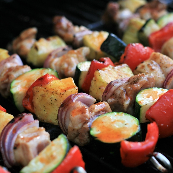 Spicy Honey-Lime Chicken Thigh Kebabs