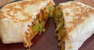 Buffalo or Barbeque Chicken and Rice Wraps