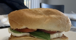 Basil, Tomato and Mozzarella Sandwich