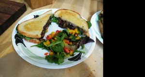 Manchego and Mushroom Sandwiches with Arugula Salad