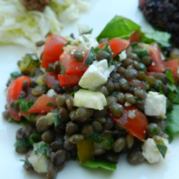 French Lentil Salad with Goat Cheese