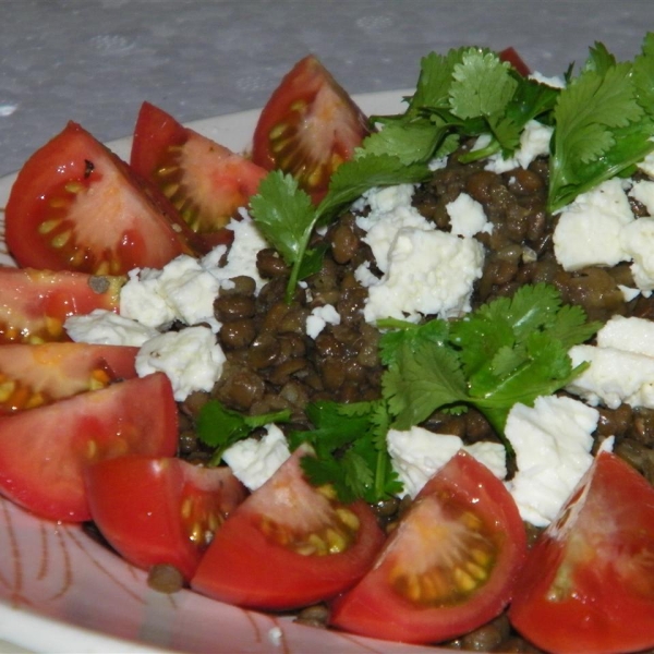 French Lentil Salad with Goat Cheese