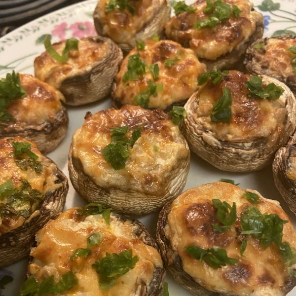 Air Fryer Stuffed Mushrooms