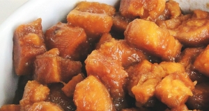 Brandied Candied Sweet Potatoes with Brown Sugar